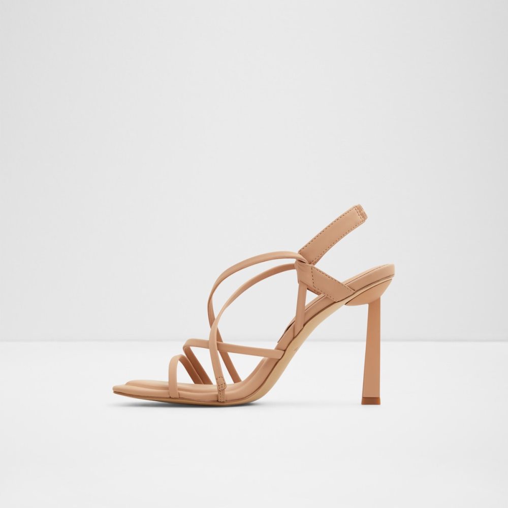 Beige Aldo Amilia Strappy Heeled Sandal Sandals | 20AFPZNRM