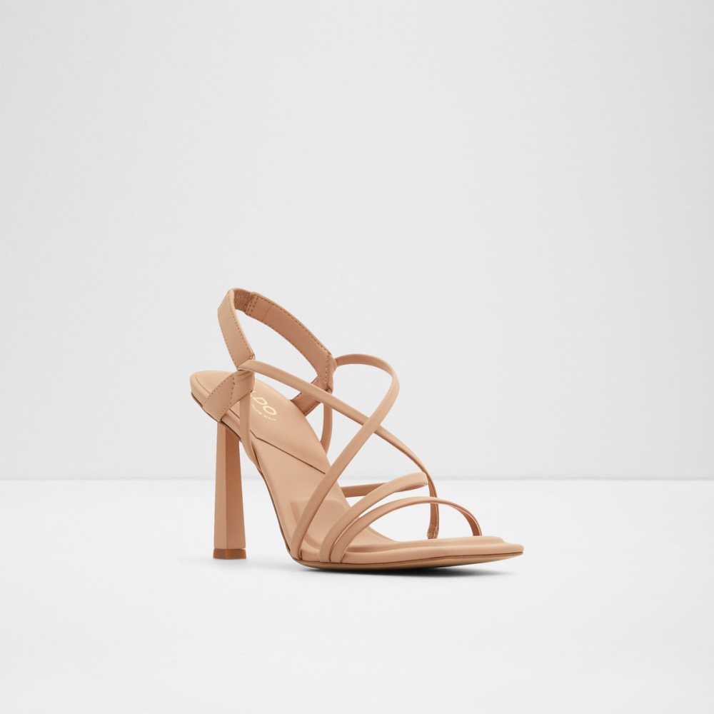 Beige Aldo Amilia Strappy Heeled Sandal Sandals | 20AFPZNRM