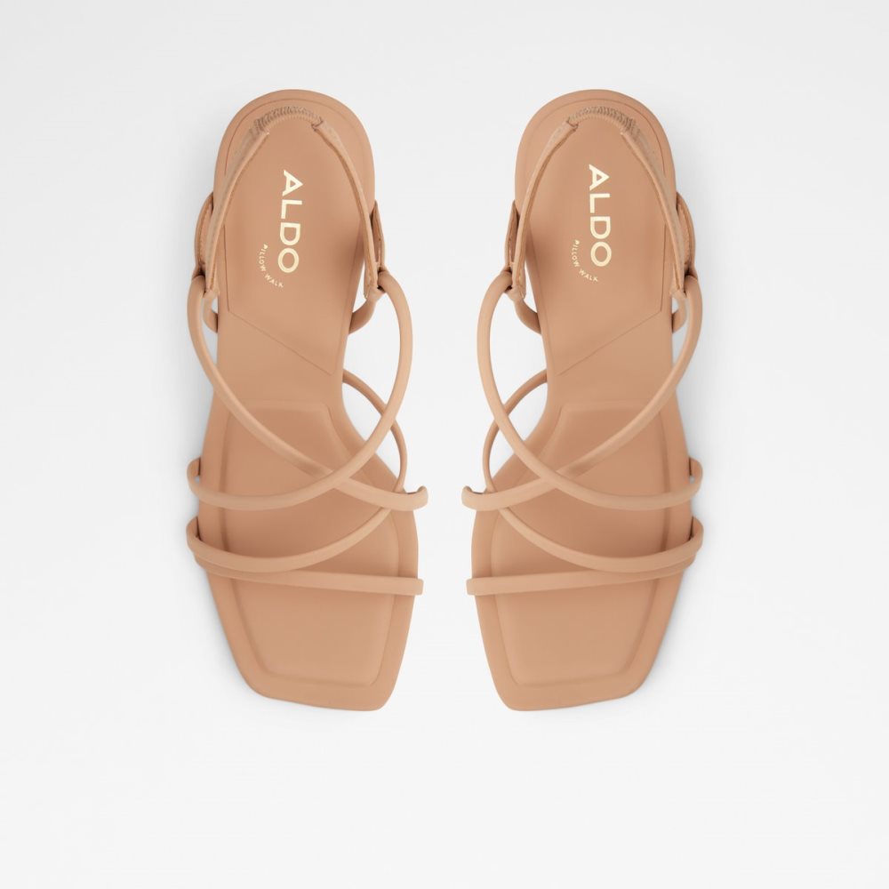 Beige Aldo Amilia Strappy Heeled Sandal Sandals | 20AFPZNRM