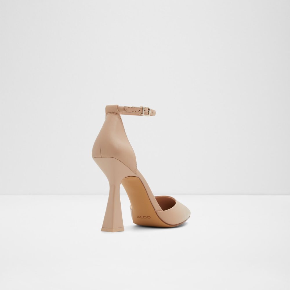 Beige Aldo Ardcarn Strappy Heeled Block Heels | 64TFIXEMS