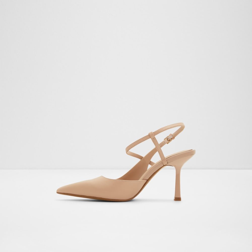 Beige Aldo Brunette Strappy Heeled Heels | 70GBXERIF