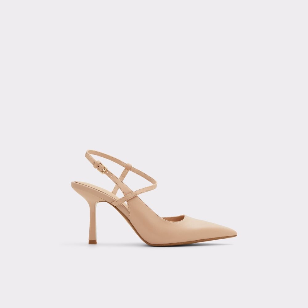 Beige Aldo Brunette Strappy Heeled Heels | 70GBXERIF