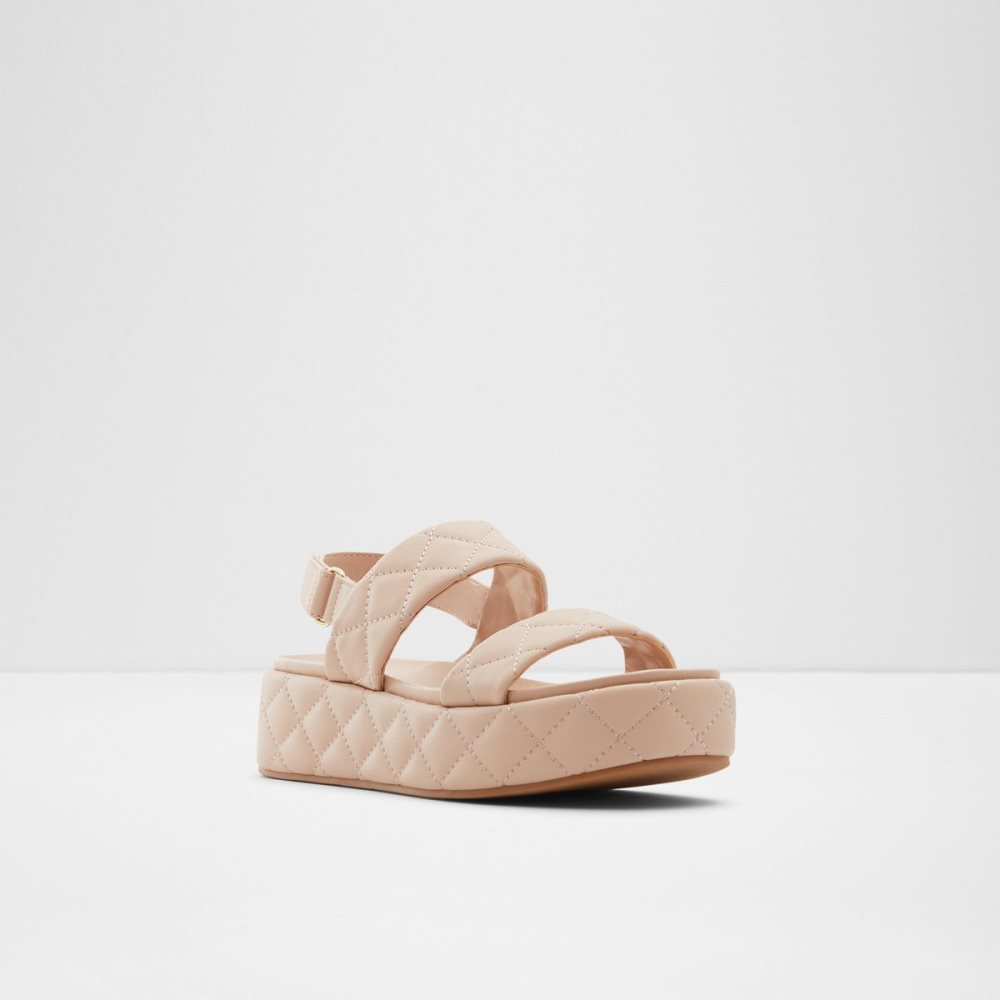 Beige Aldo Cossette Wedge Sandal - Flatform Sandals | 35YEANTMD