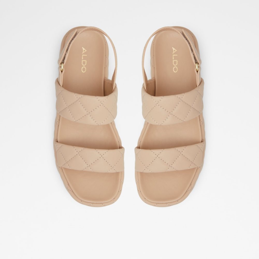 Beige Aldo Cossette Wedge Sandal - Flatform Sandals | 35YEANTMD