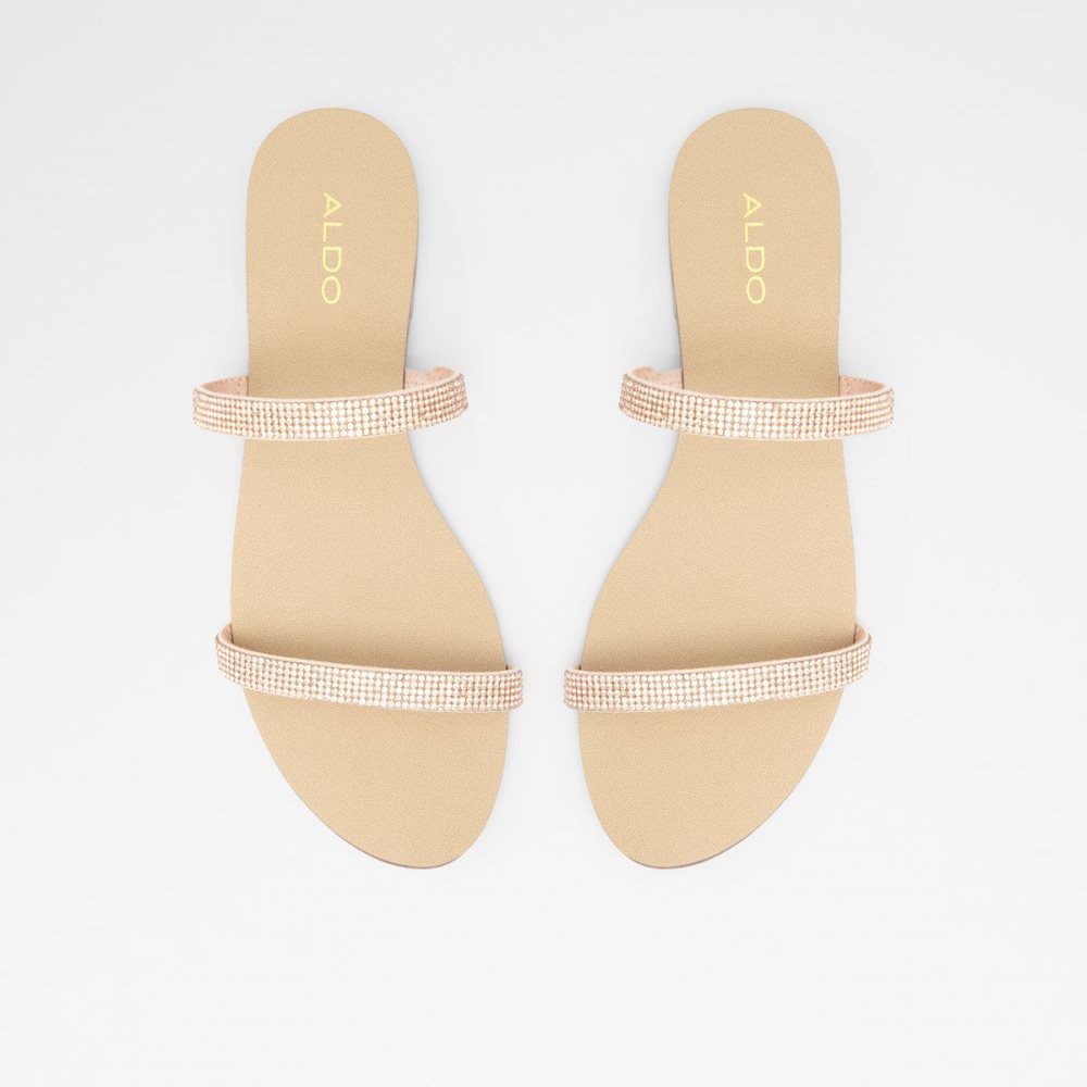 Beige Aldo Crelallan Flat Sandal Sandals | 04UMBNLAH