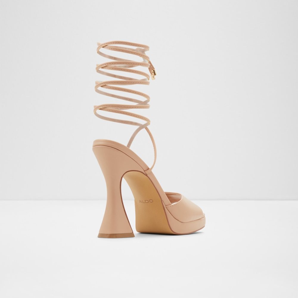 Beige Aldo Daphnee Heeled Mule - Block Heels | 63SFJNCDM