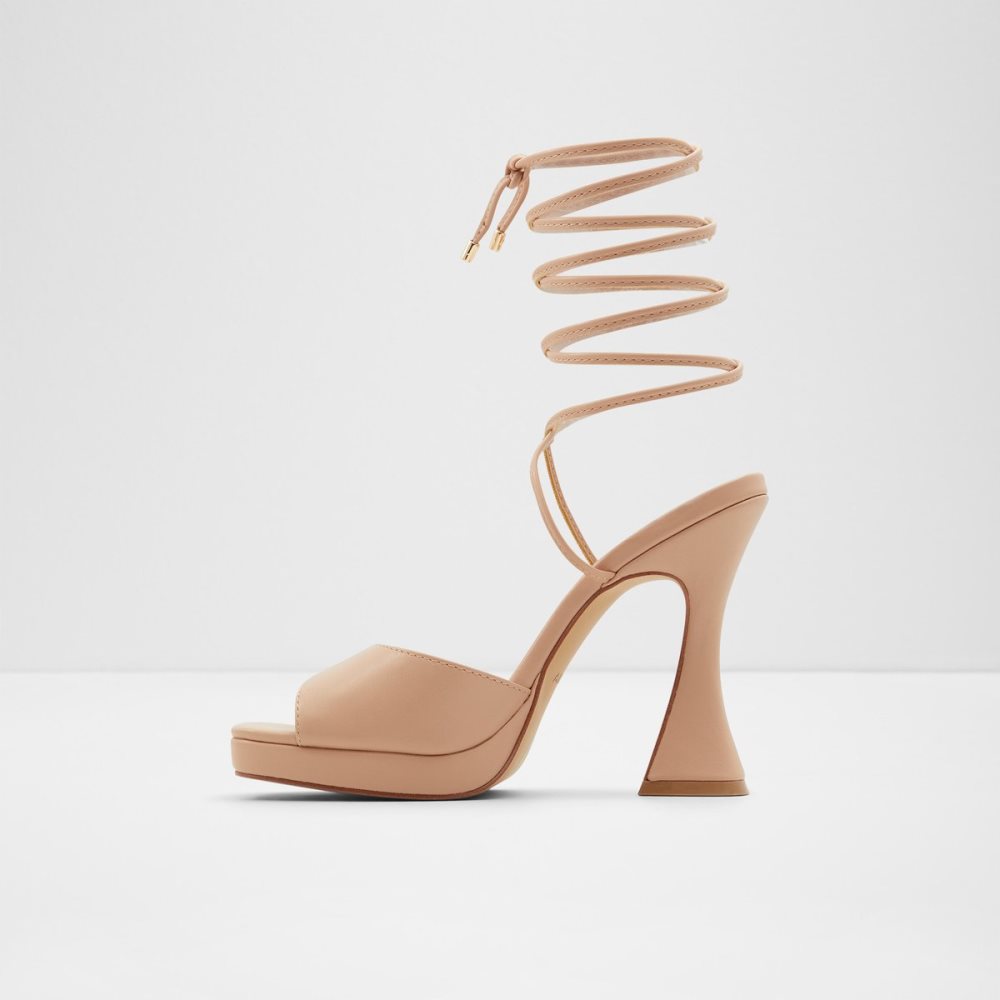 Beige Aldo Daphnee Heeled Mule - Block Heels | 63SFJNCDM