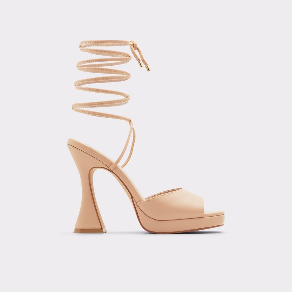 Beige Aldo Daphnee Heeled Mule - Block Heels | 63SFJNCDM