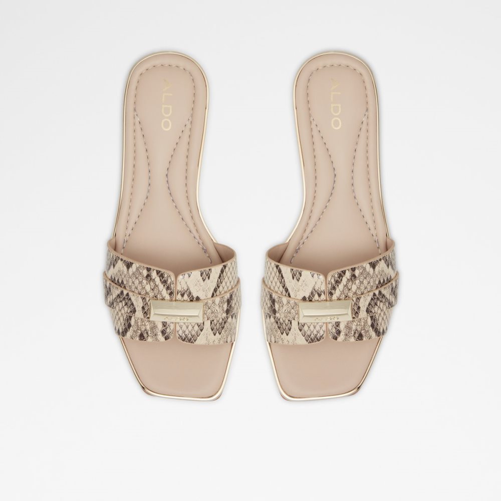 Beige Aldo Darine Slide Sandal Sandals | 10HBWMTSA