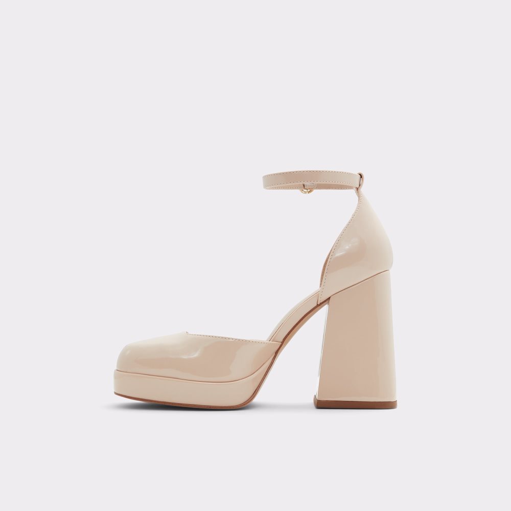 Beige Aldo Emjay Heeled Mary Janes - Cup Sole Platform Shoes | 48ITNVJKH