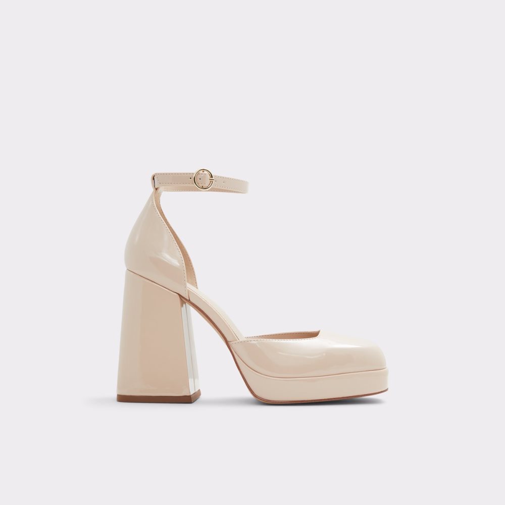 Beige Aldo Emjay Heeled Mary Janes - Cup Sole Platform Shoes | 48ITNVJKH