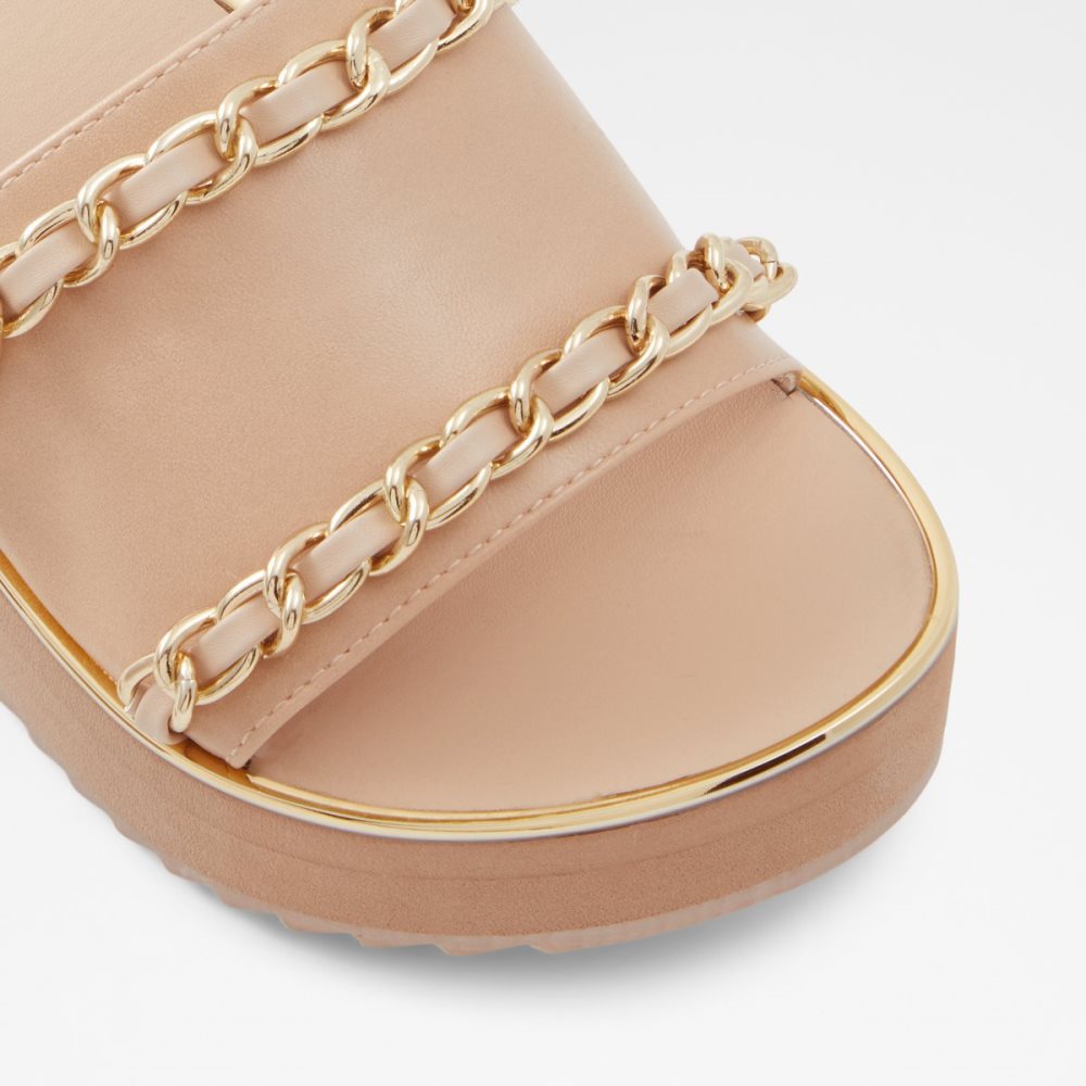 Beige Aldo Kaerratlan Slide Sandal - Wedge Sandals | 61ZGWUSDH