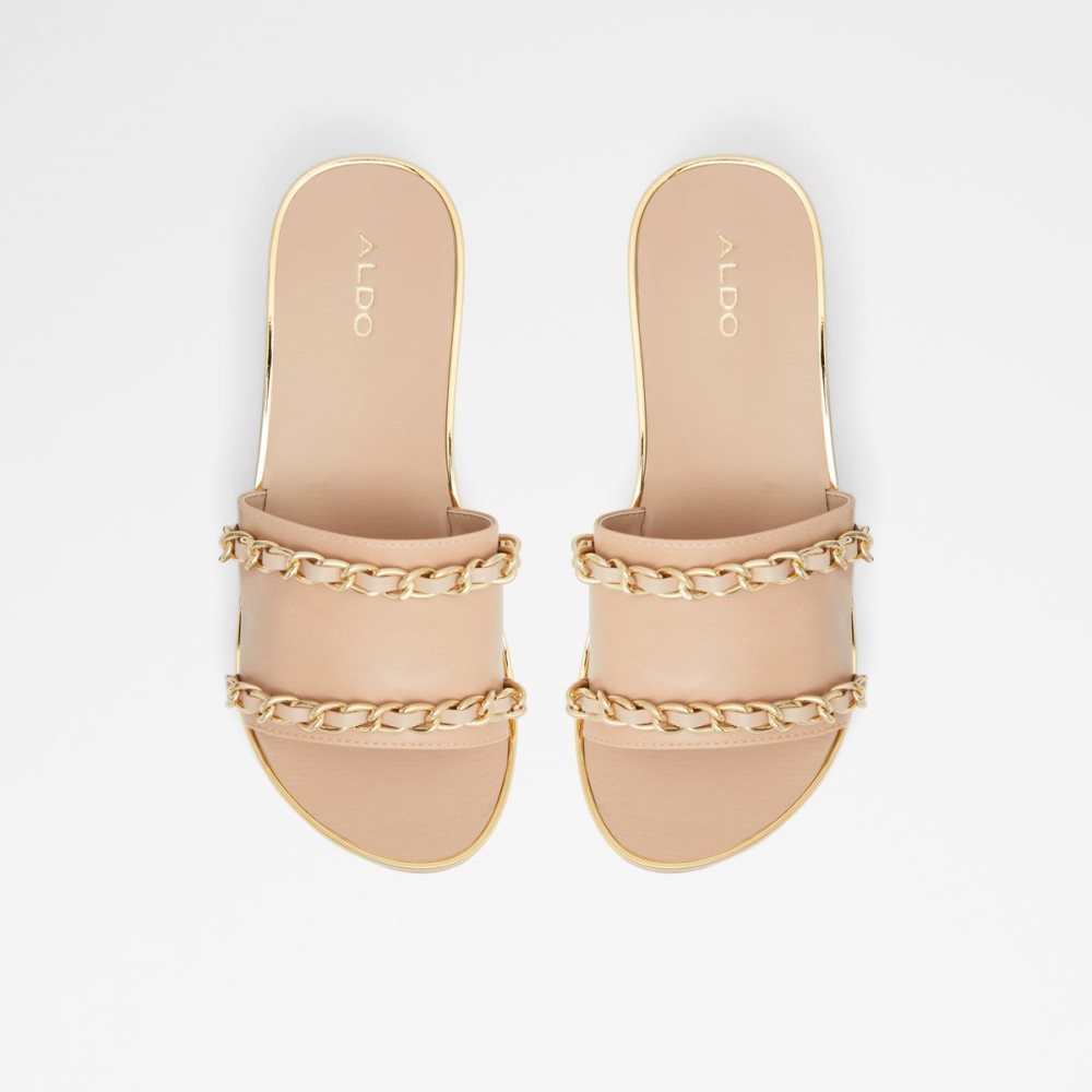 Beige Aldo Kaerratlan Slide Sandal - Wedge Sandals | 61ZGWUSDH