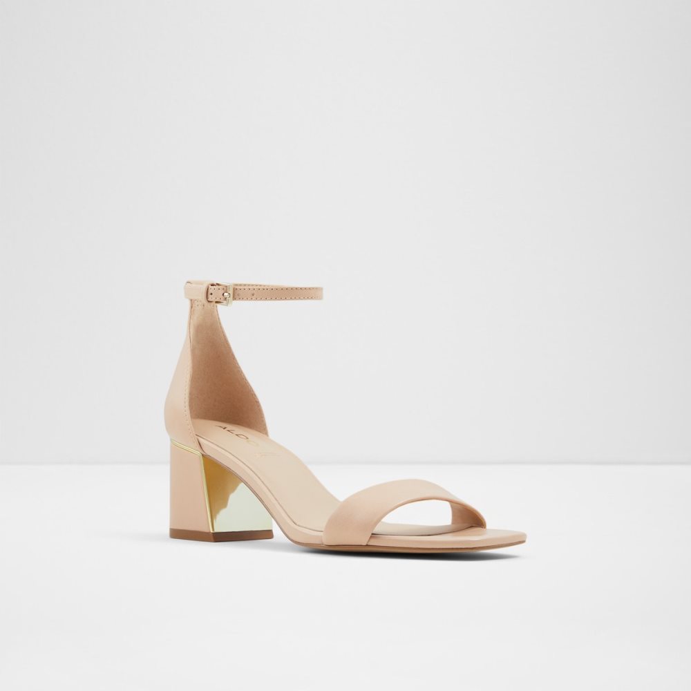 Beige Aldo Kedeaviel Heeled Sandal Heels | 10IDYXPCO