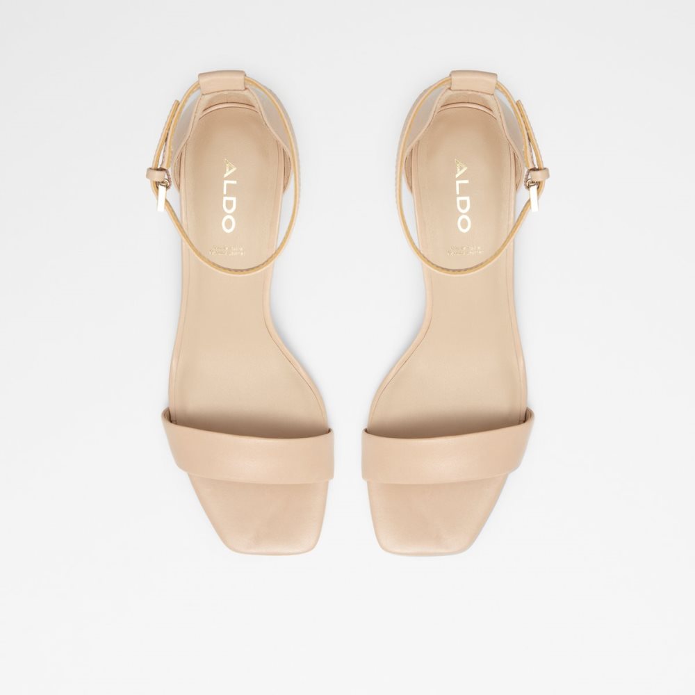 Beige Aldo Kedeaviel Heeled Sandal Heels | 10IDYXPCO