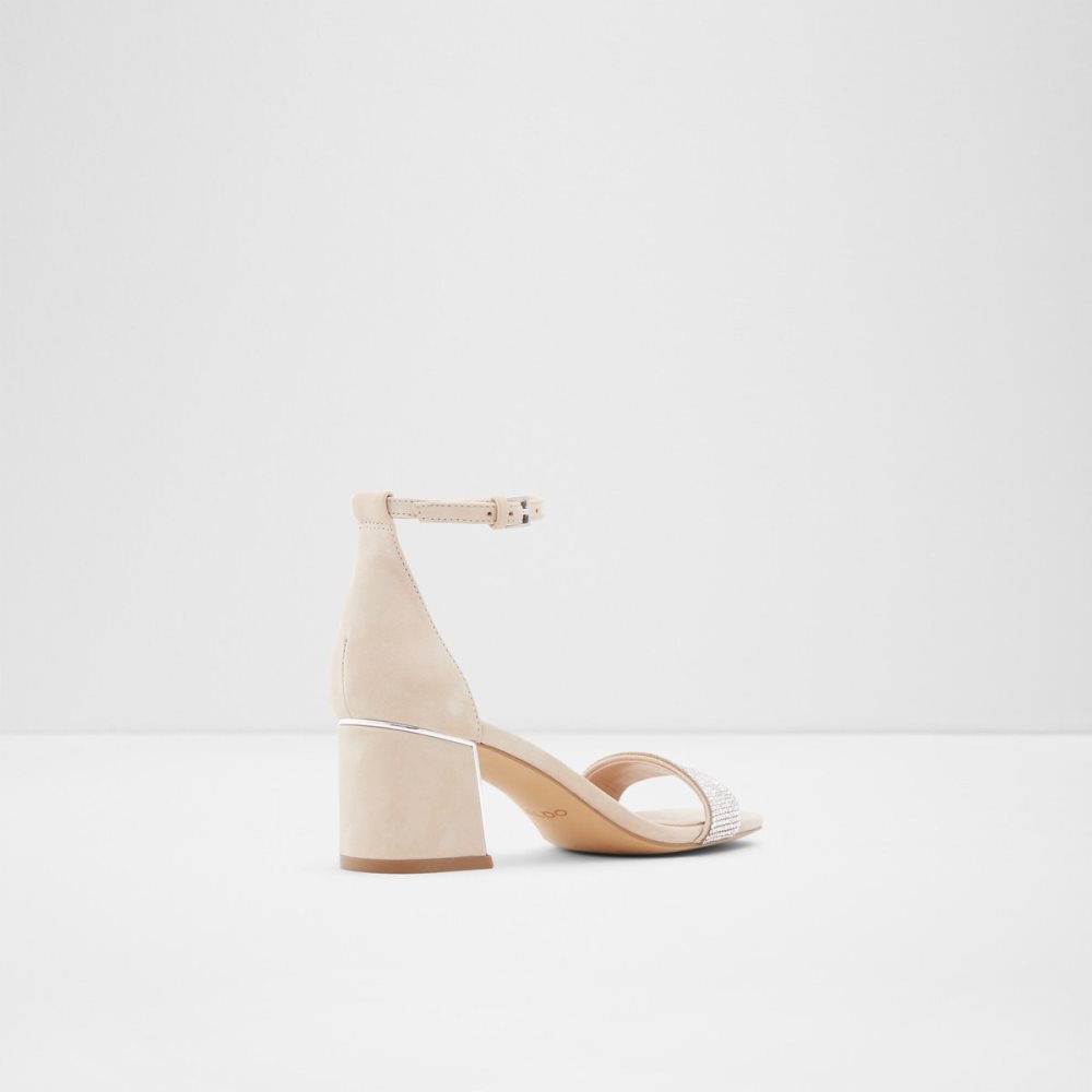 Beige Aldo Kedeaviel High Sandal Block Heels | 50SQGVDKB