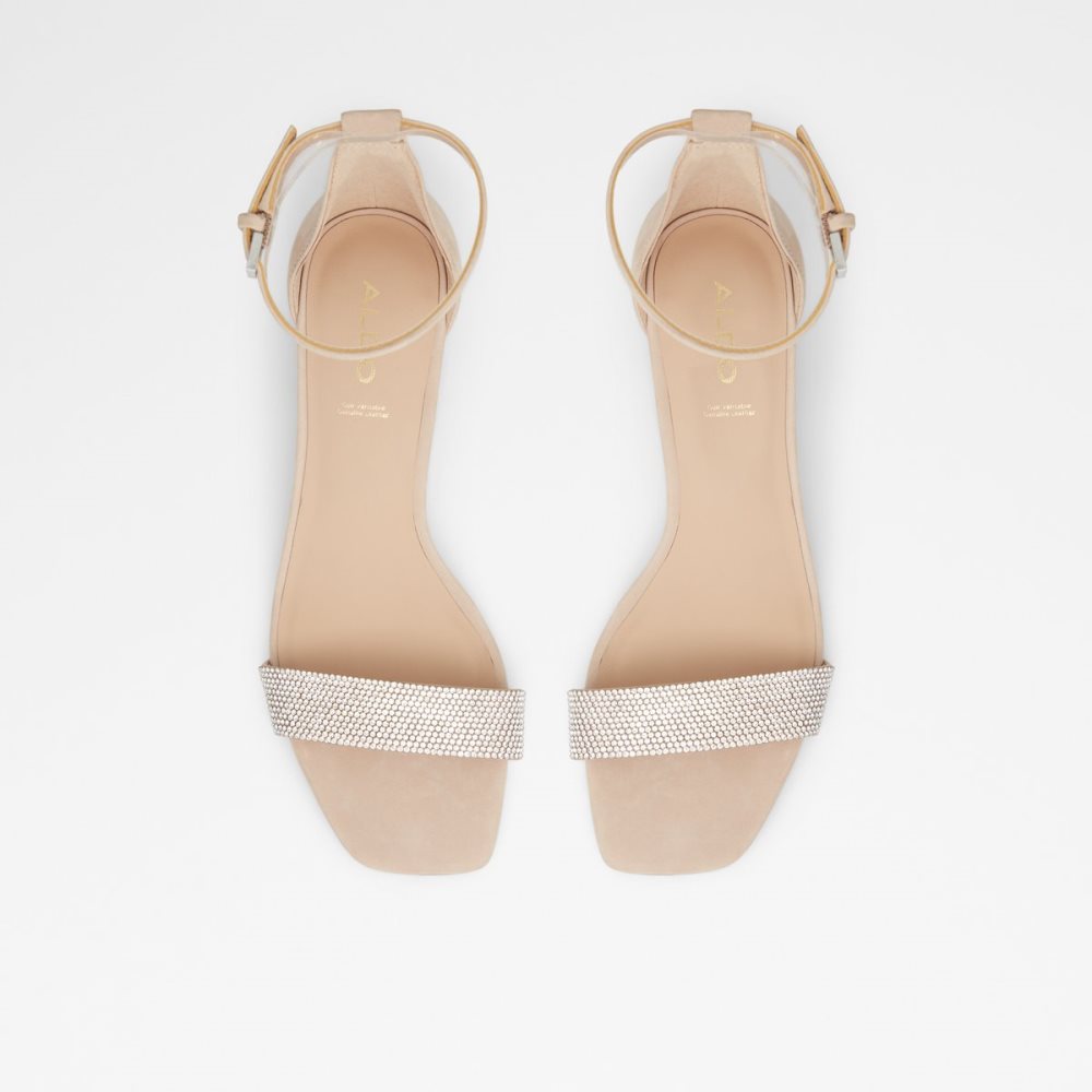 Beige Aldo Kedeaviel High Sandal Block Heels | 50SQGVDKB