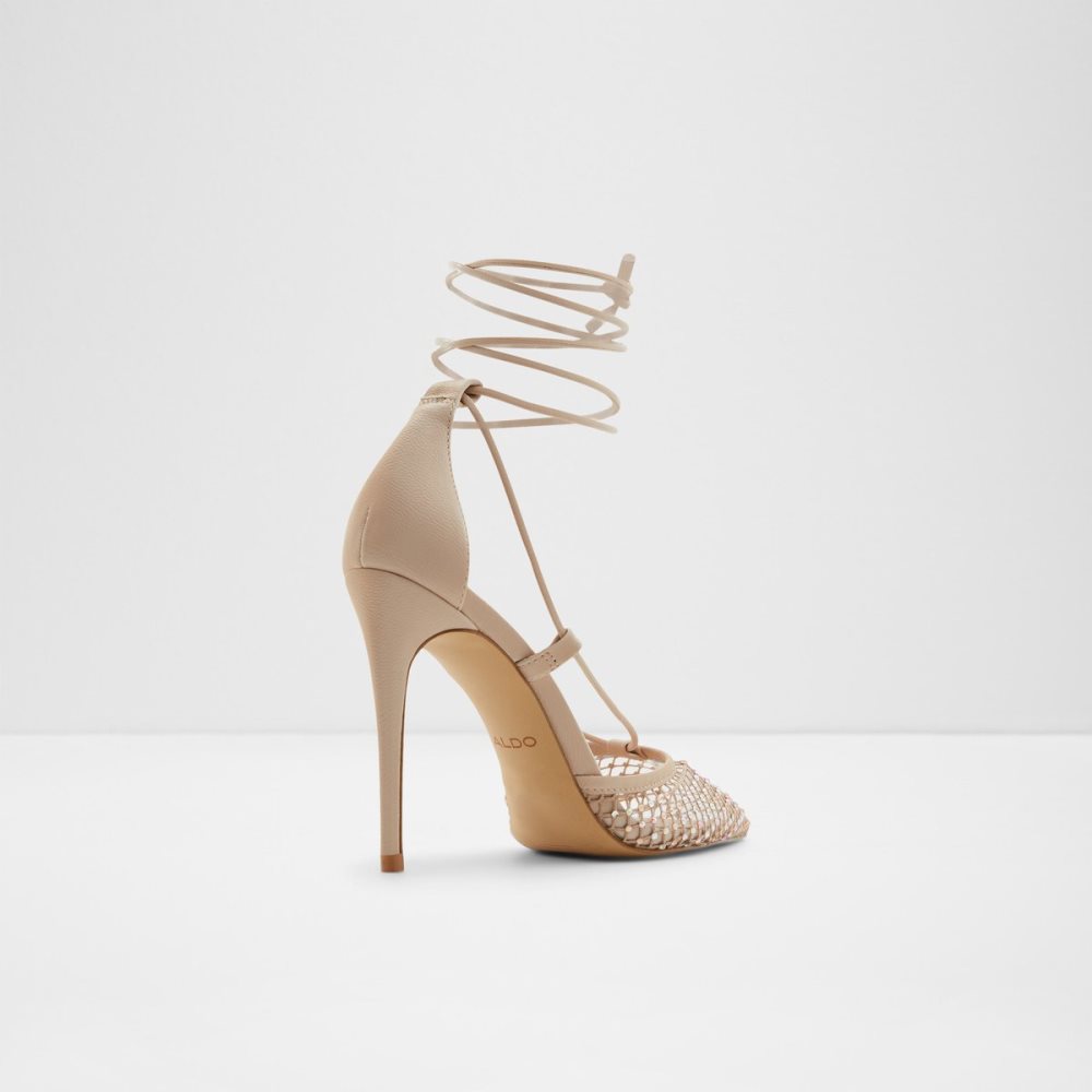 Beige Aldo Ladanten Strappy Heeled Heels | 85TQSEXPZ