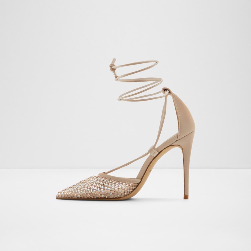 Beige Aldo Ladanten Strappy Heeled Heels | 85TQSEXPZ