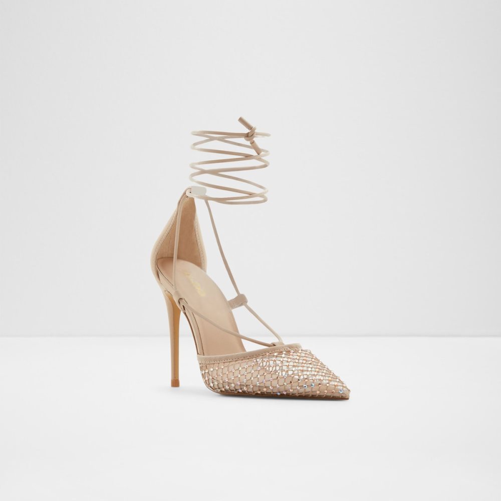 Beige Aldo Ladanten Strappy Heeled Heels | 85TQSEXPZ