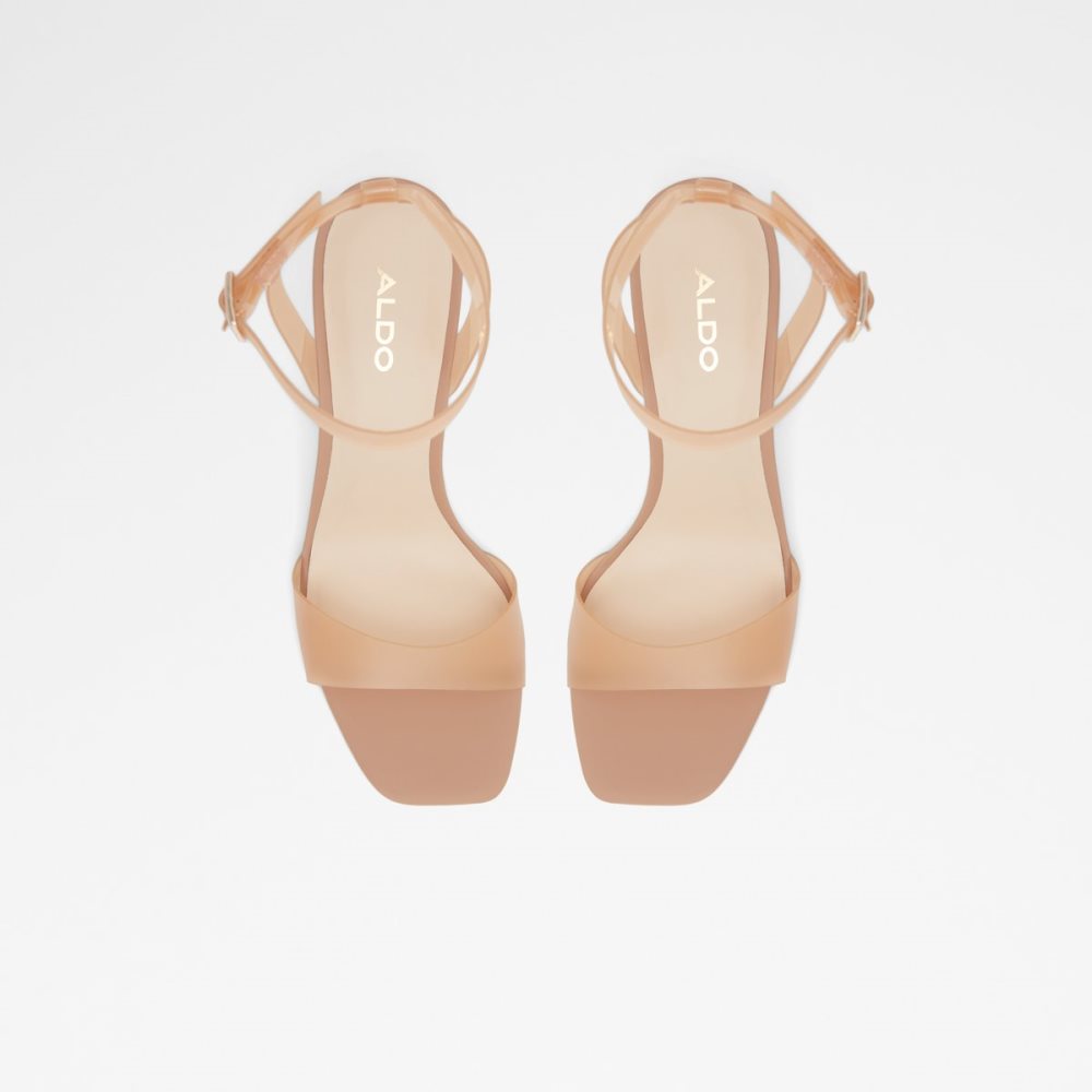 Beige Aldo Miracia Heeled Sandal Sandals | 81QMYWKUT