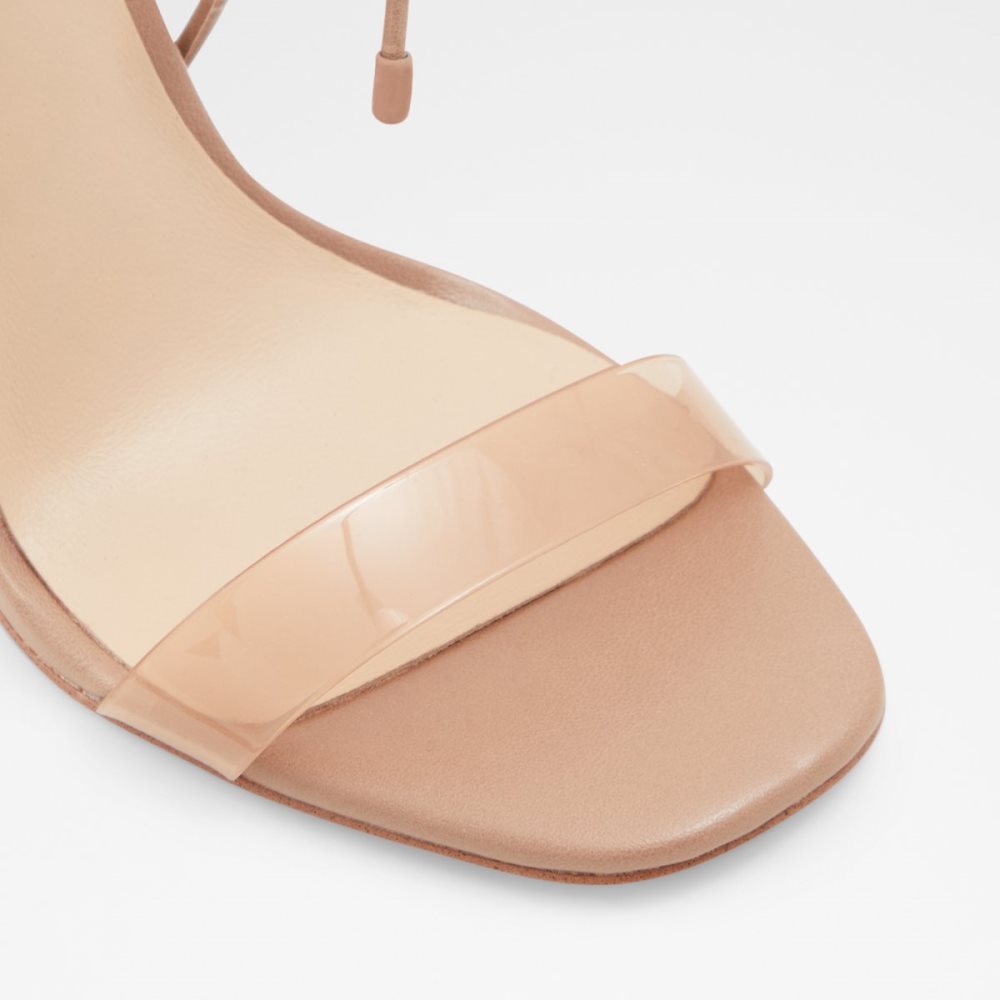 Beige Aldo Onardonia Strappy Heeled Sandal Heels | 64BXGQZVU