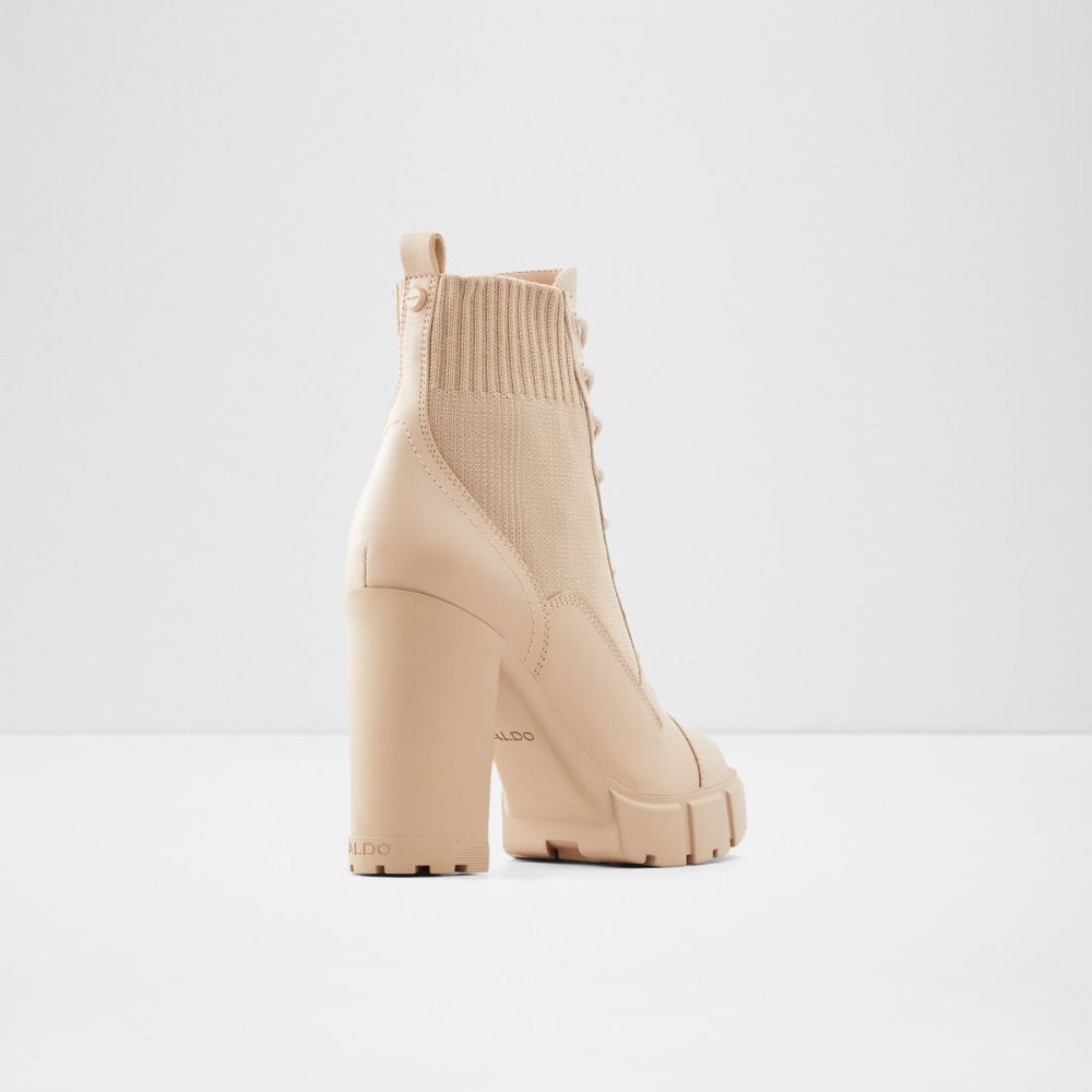 Beige Aldo Rebel - Lug Sole Combat Boots | 18WSHFJVZ