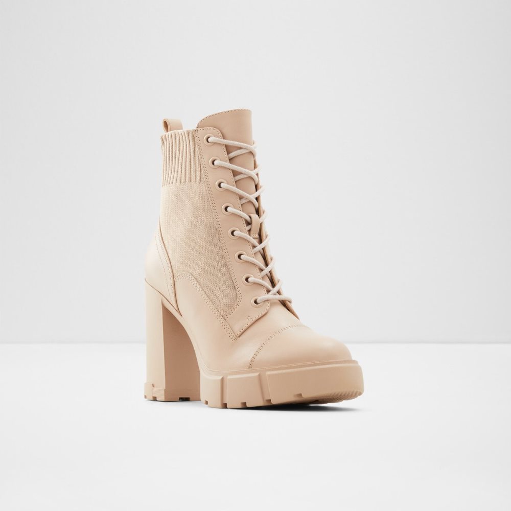 Beige Aldo Rebel - Lug Sole Combat Boots | 18WSHFJVZ