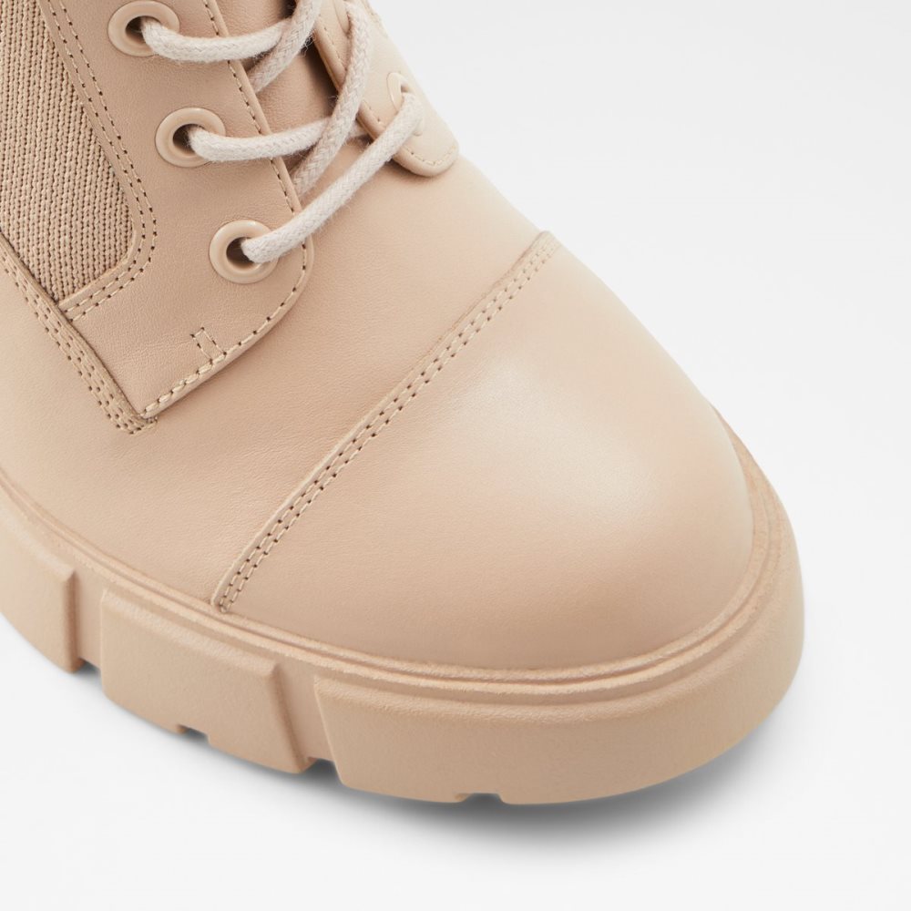 Beige Aldo Rebel - Lug Sole Combat Boots | 18WSHFJVZ