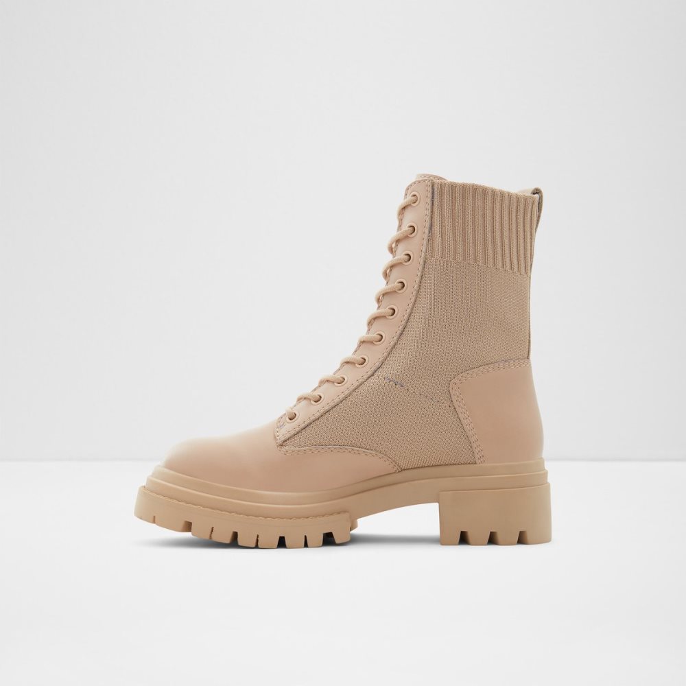 Beige Aldo Reflow - Lug Sole Combat Boots | 35OSNRHEQ