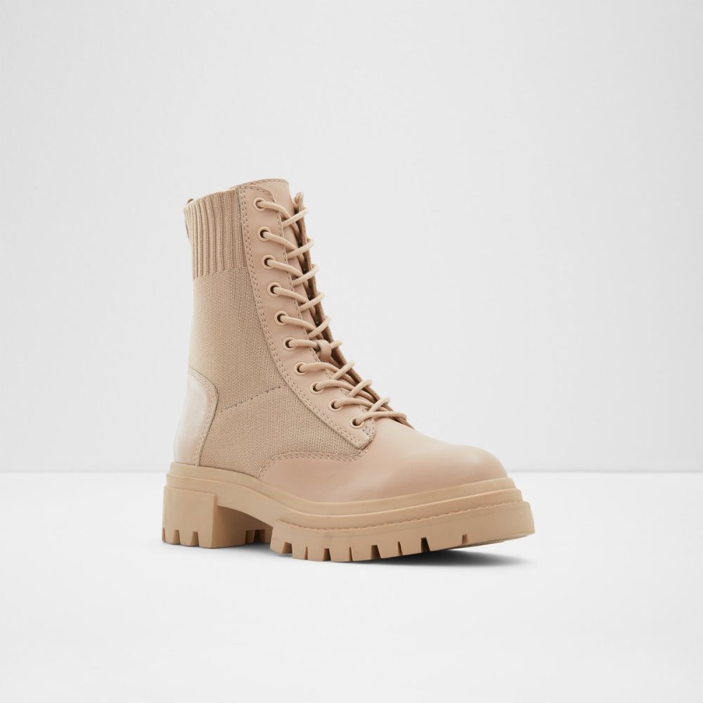 Beige Aldo Reflow - Lug Sole Combat Boots | 35OSNRHEQ