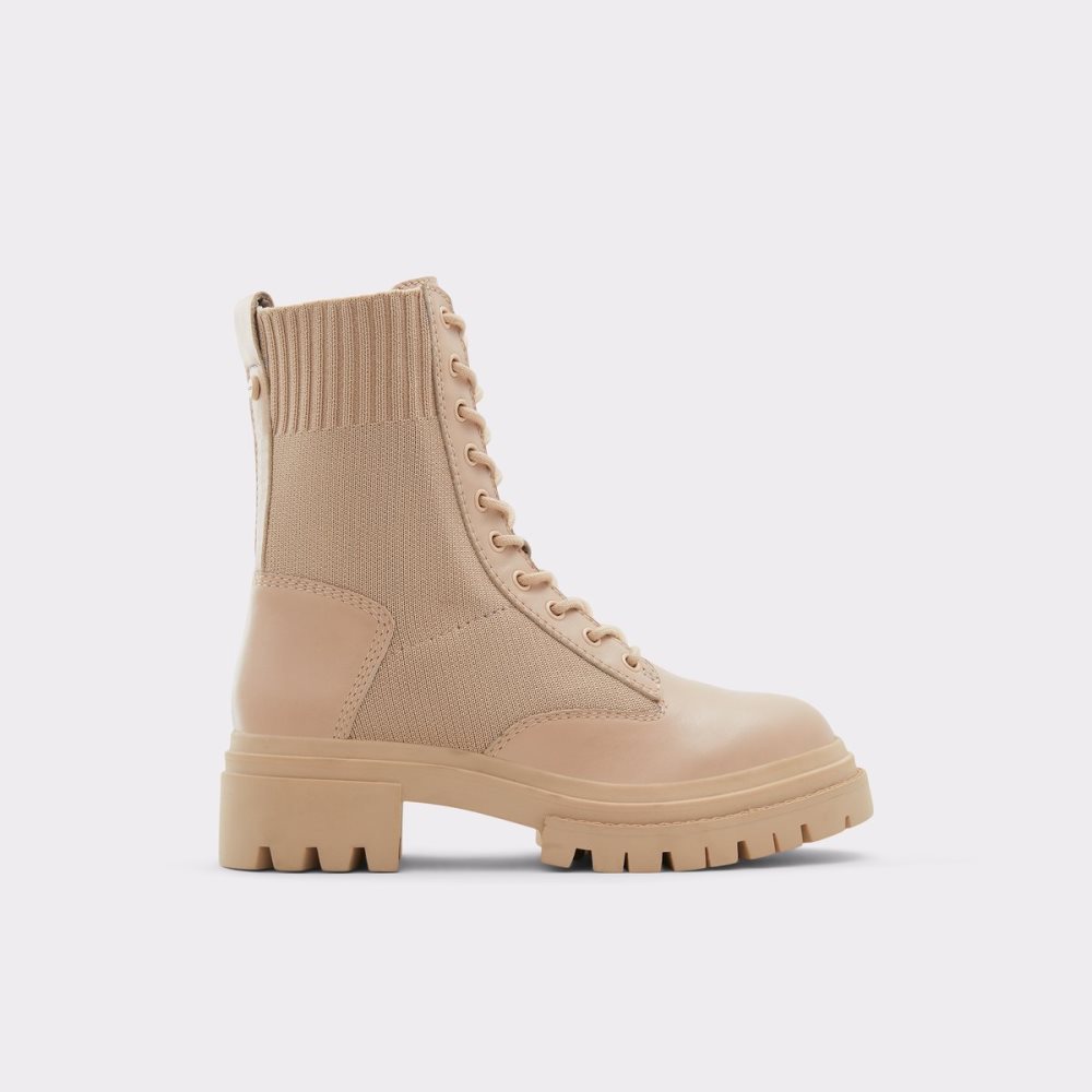 Beige Aldo Reflow - Lug Sole Combat Boots | 35OSNRHEQ