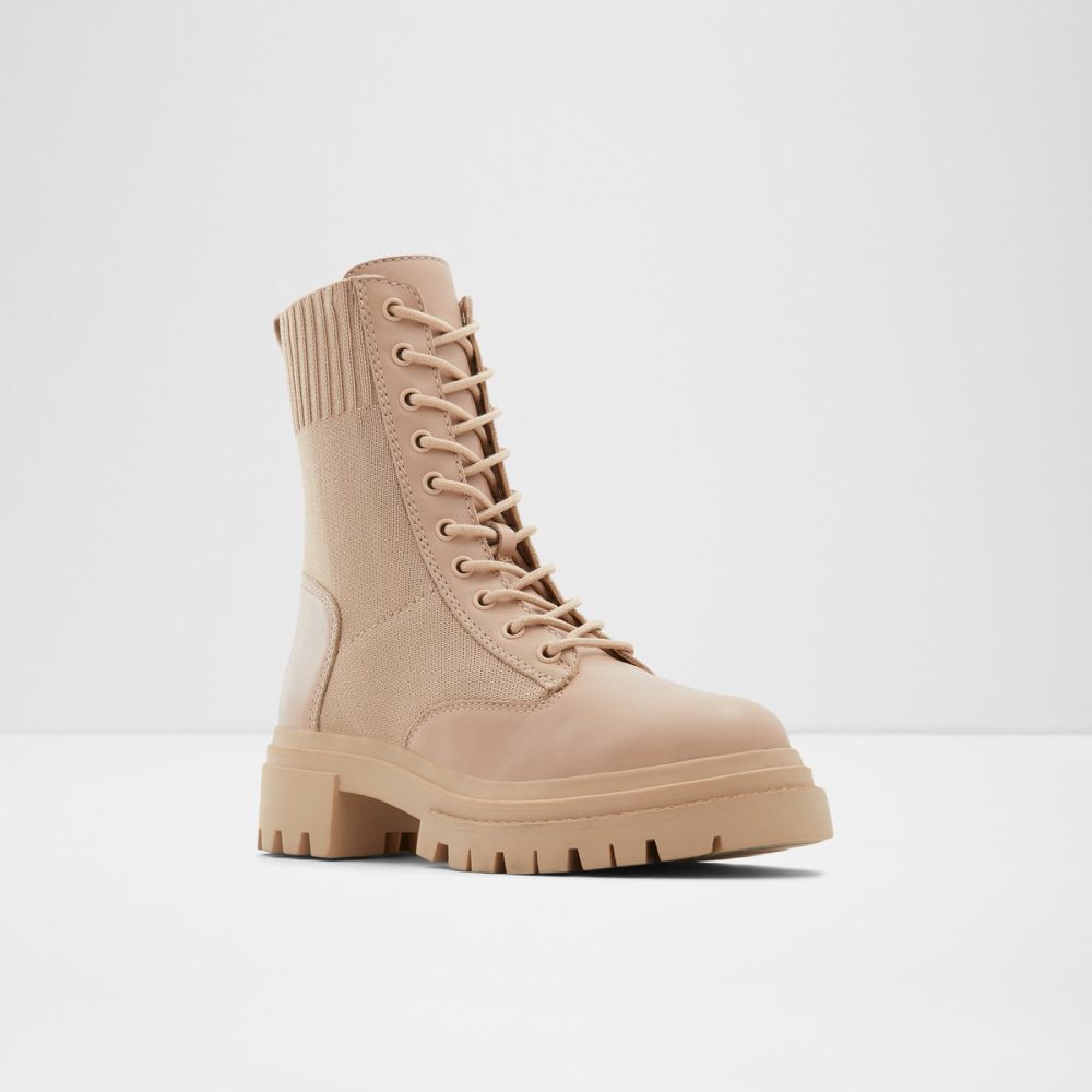 Beige Aldo Reflow-w - Lug Sole Combat Boots | 16GHFSNDI