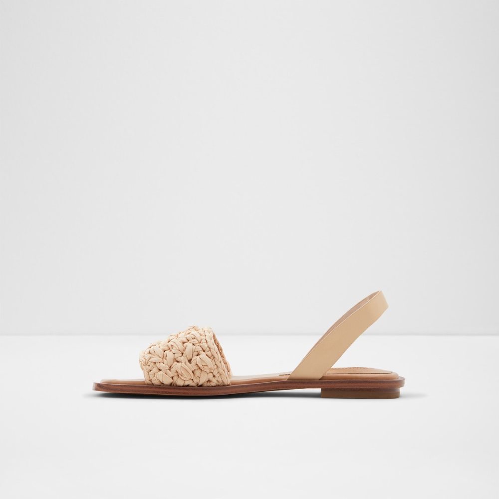 Beige Aldo Solena Sling Back Flat Sandal Sandals | 79WQXUICN