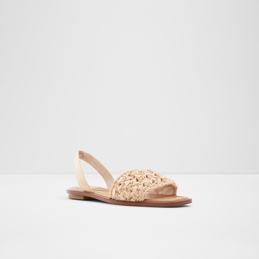 Beige Aldo Solena Sling Back Flat Sandal Sandals | 79WQXUICN