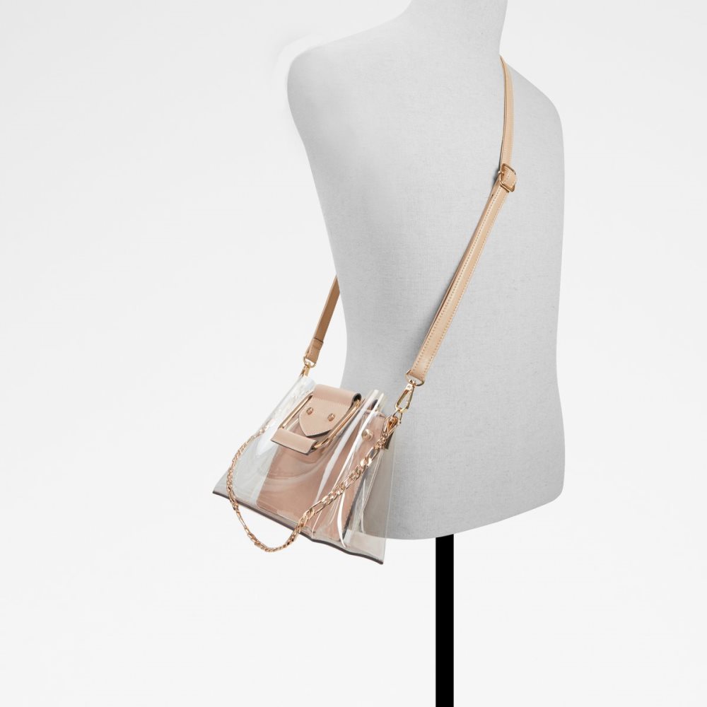 Beige Aldo Unarex Satchel Tote Bags | 32RVHSKAC