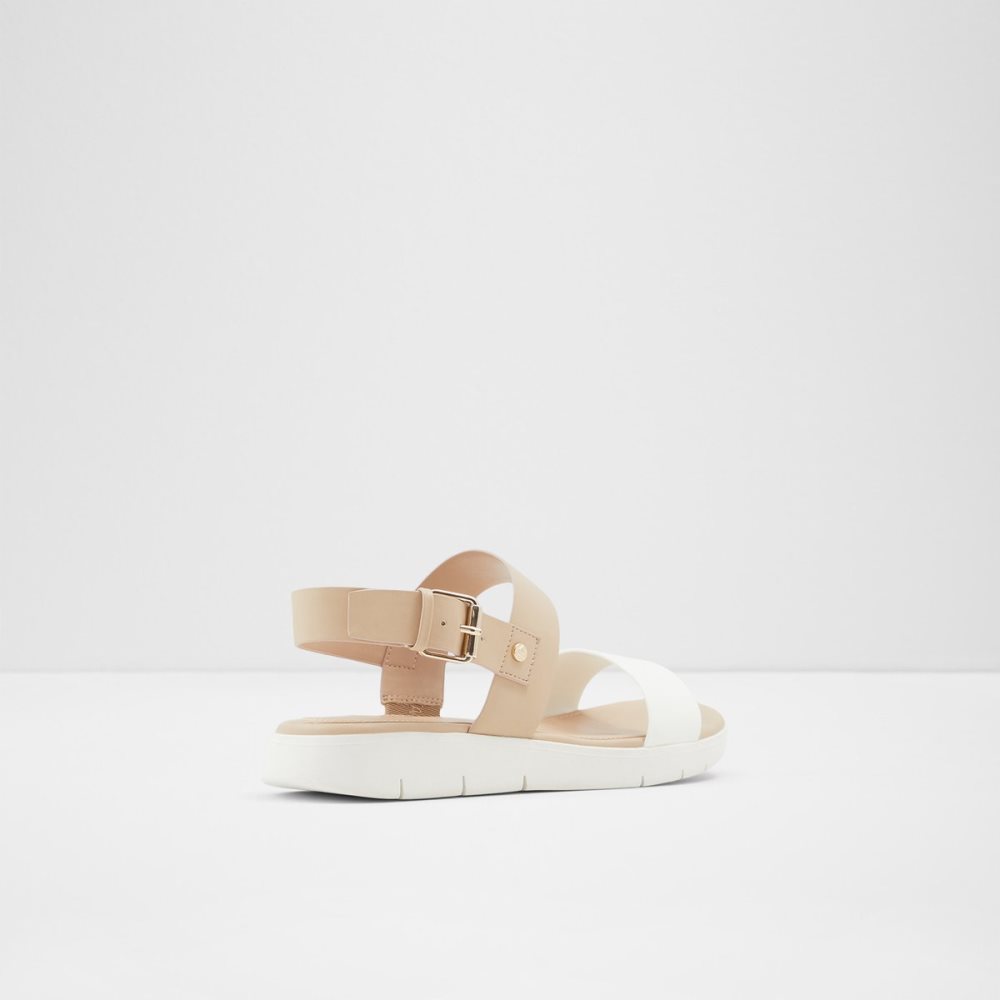 Beige Aldo Woema Flat Sandal Sandals | 73VXFZGJA