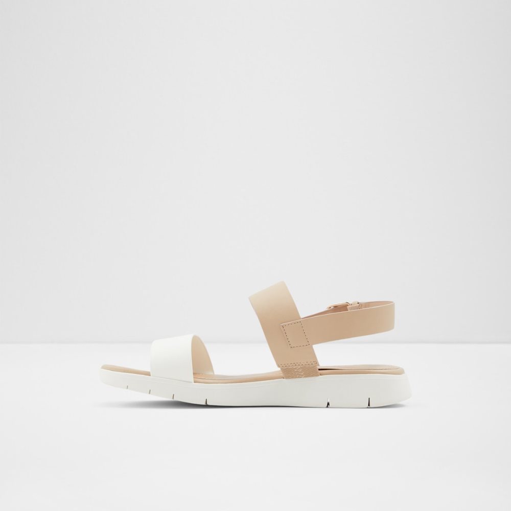 Beige Aldo Woema Flat Sandal Sandals | 73VXFZGJA