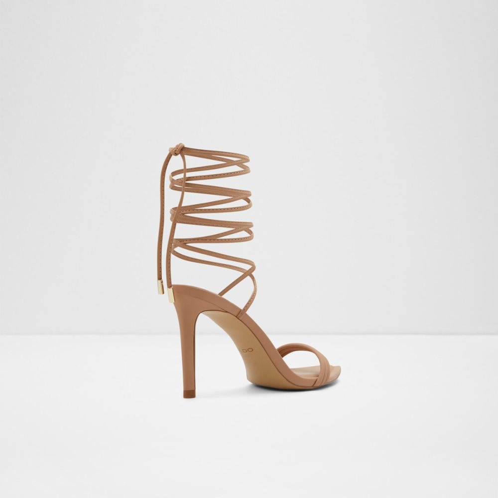 Beige Aldo Yberrar Strappy Heeled Sandal - Stiletto Sandals | 19GRJVMYP