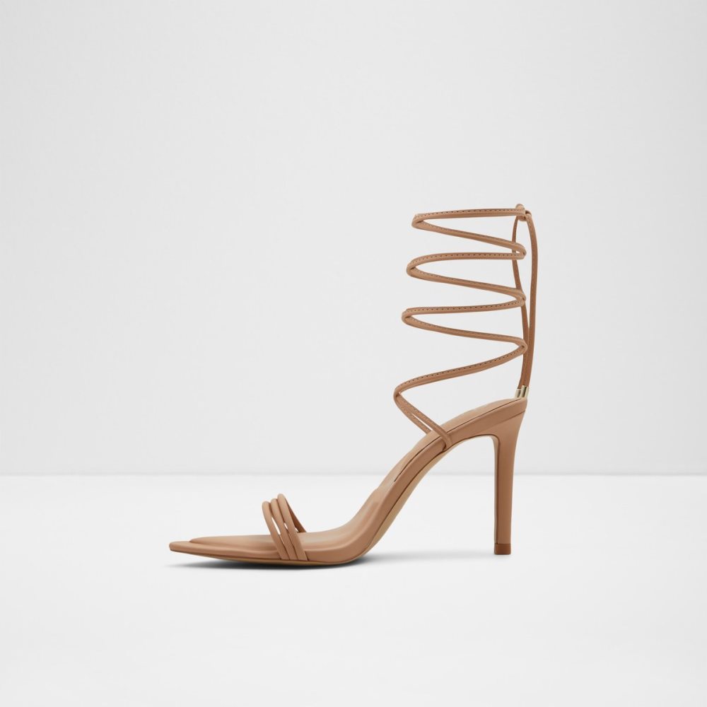 Beige Aldo Yberrar Strappy Heeled Sandal - Stiletto Sandals | 19GRJVMYP