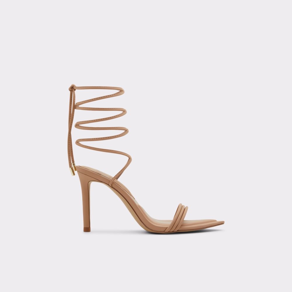 Beige Aldo Yberrar Strappy Heeled Sandal - Stiletto Sandals | 19GRJVMYP