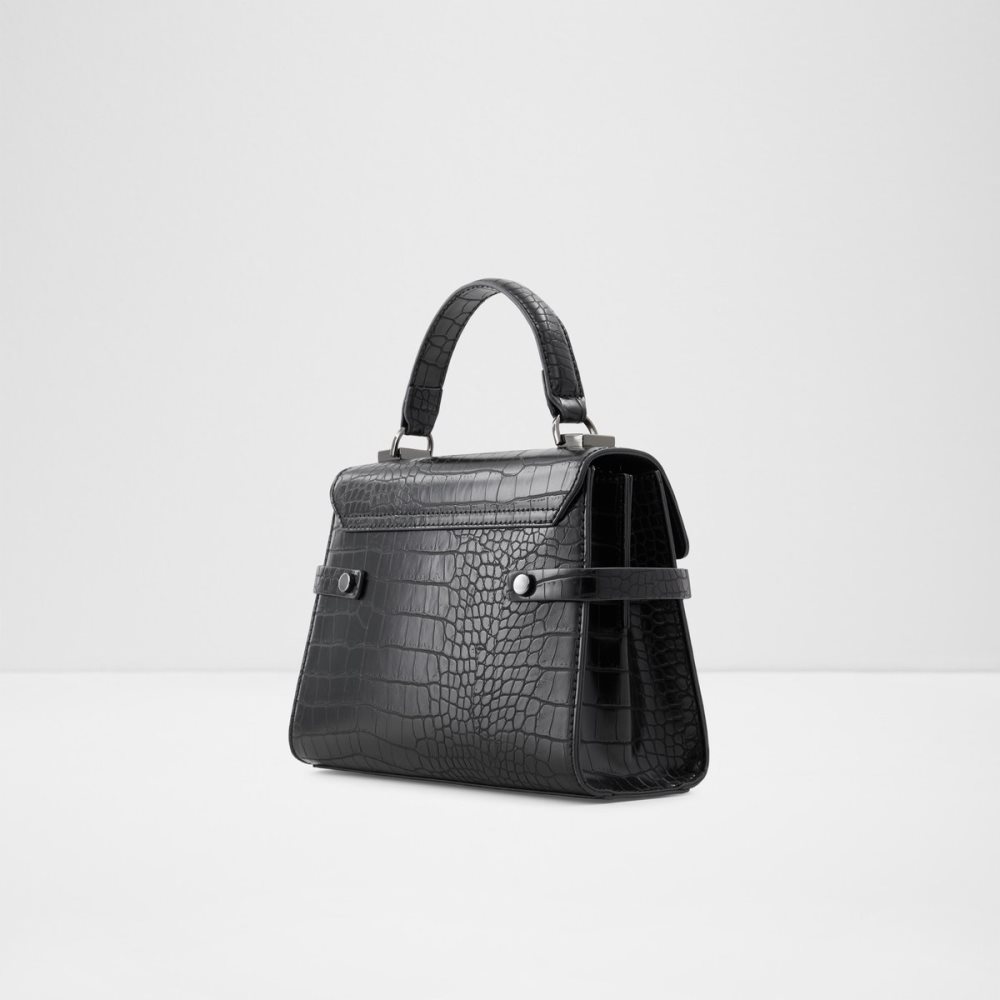 Black Aldo Agrolia Top Handle Handbag | 32KNAMVTU