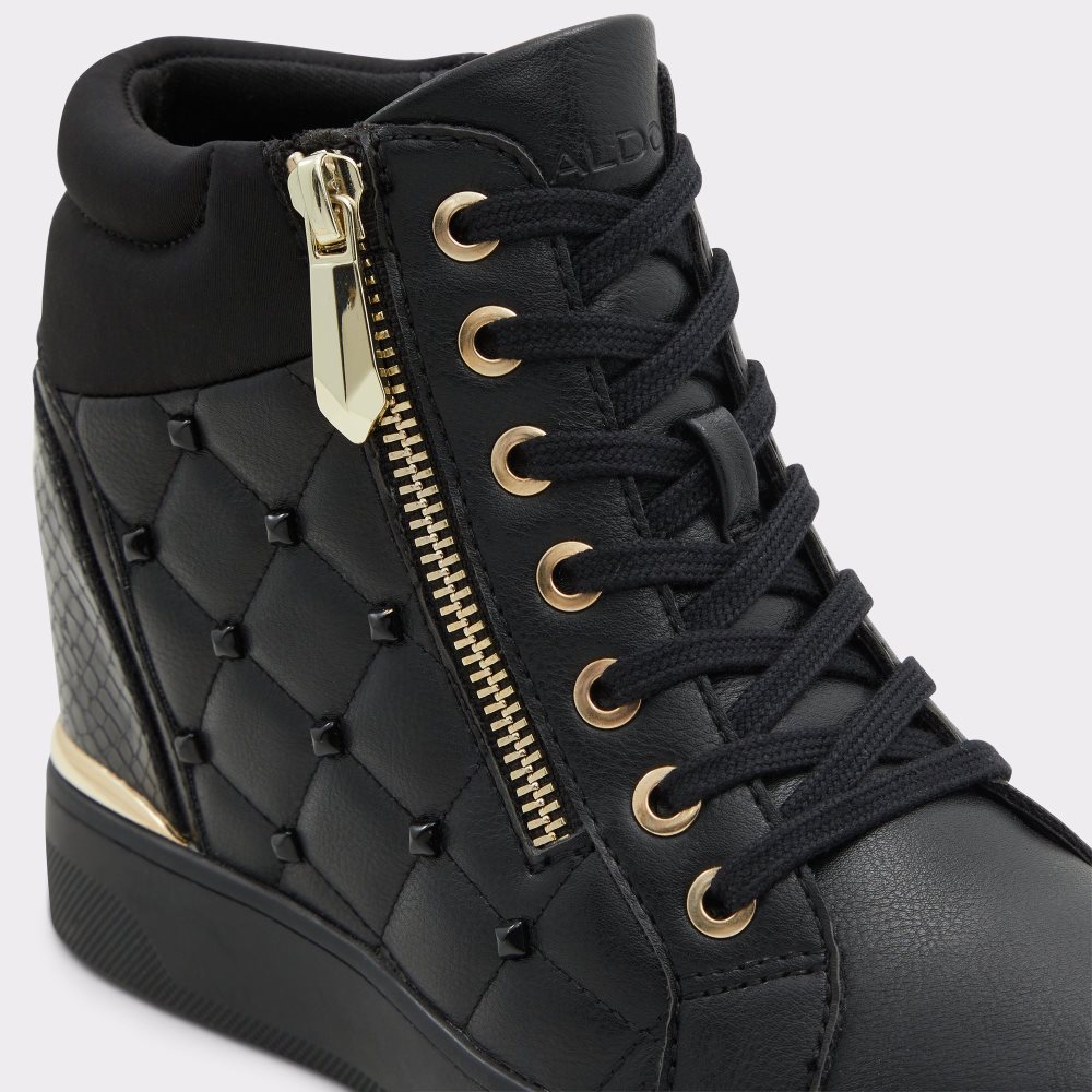 Black Aldo Ailannah High Top - Wedge Sneakers | 96NQBXHGW