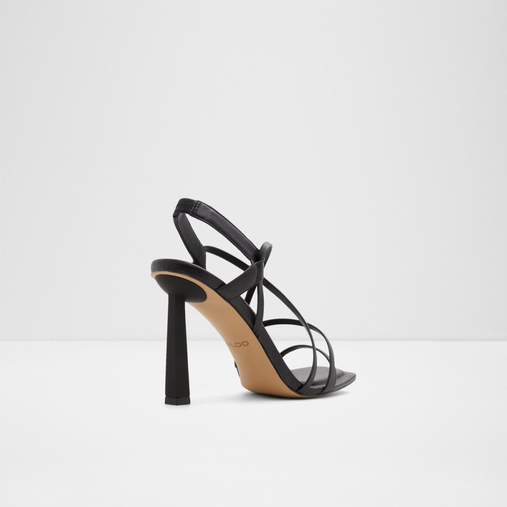 Black Aldo Amilia Strappy Heeled Sandal Sandals | 13STVMQWX