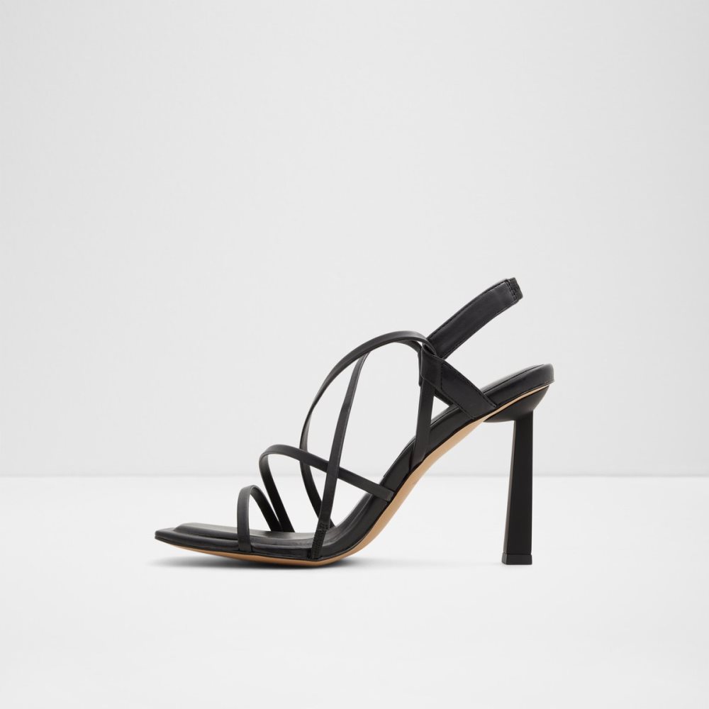 Black Aldo Amilia Strappy Heeled Sandal Sandals | 13STVMQWX