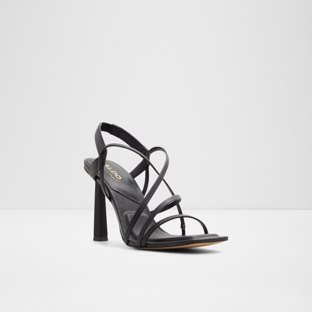 Black Aldo Amilia Strappy Heeled Sandal Sandals | 13STVMQWX