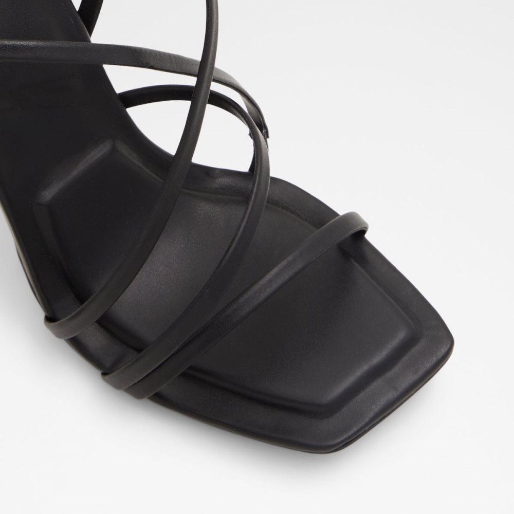 Black Aldo Amilia Strappy Heeled Sandal Sandals | 13STVMQWX