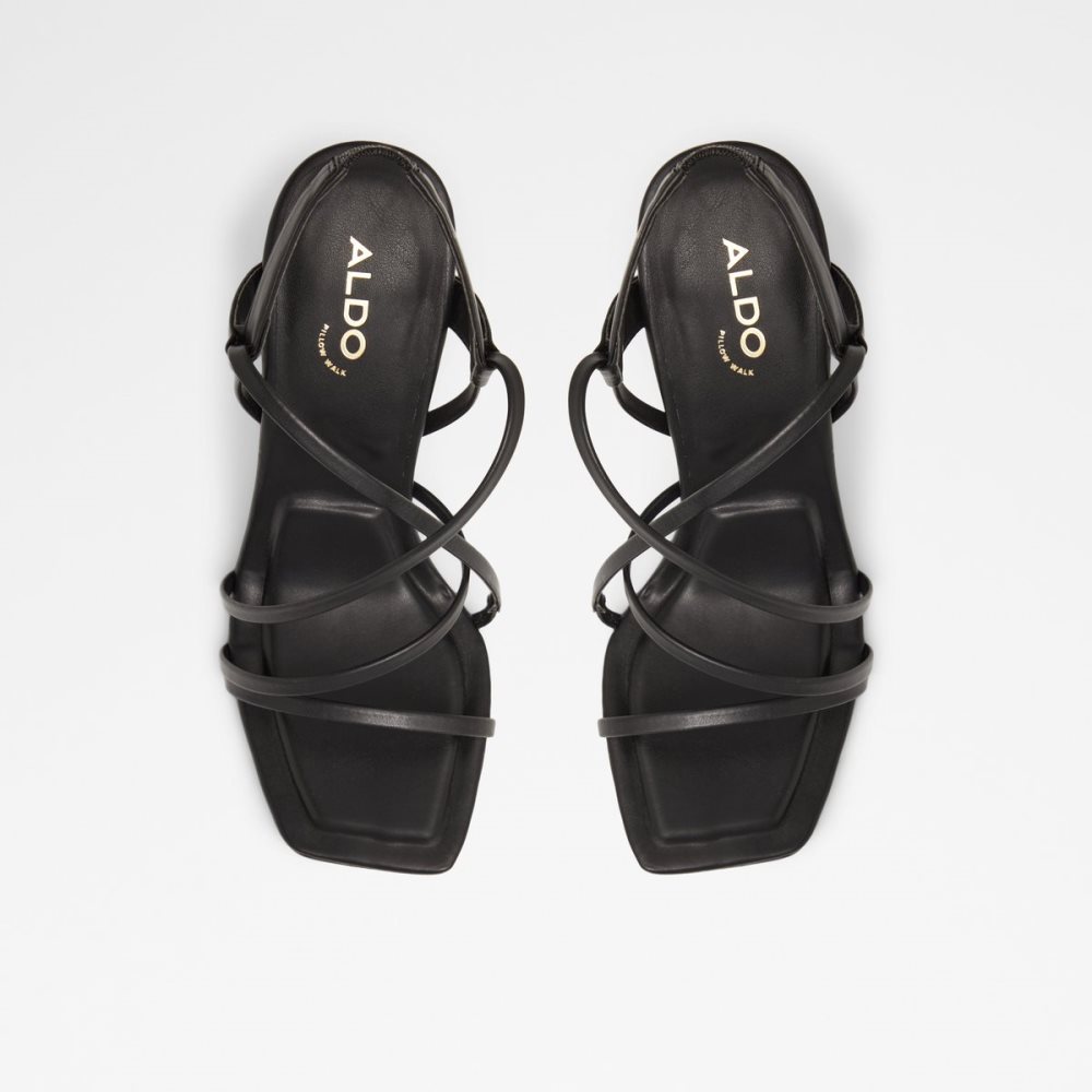 Black Aldo Amilia Strappy Heeled Sandal Sandals | 13STVMQWX