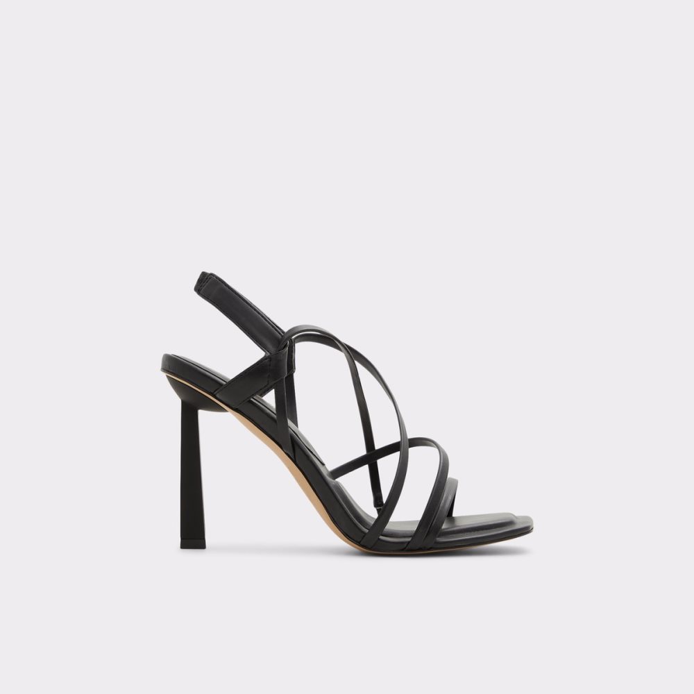 Black Aldo Amilia Strappy Heeled Sandal Sandals | 13STVMQWX