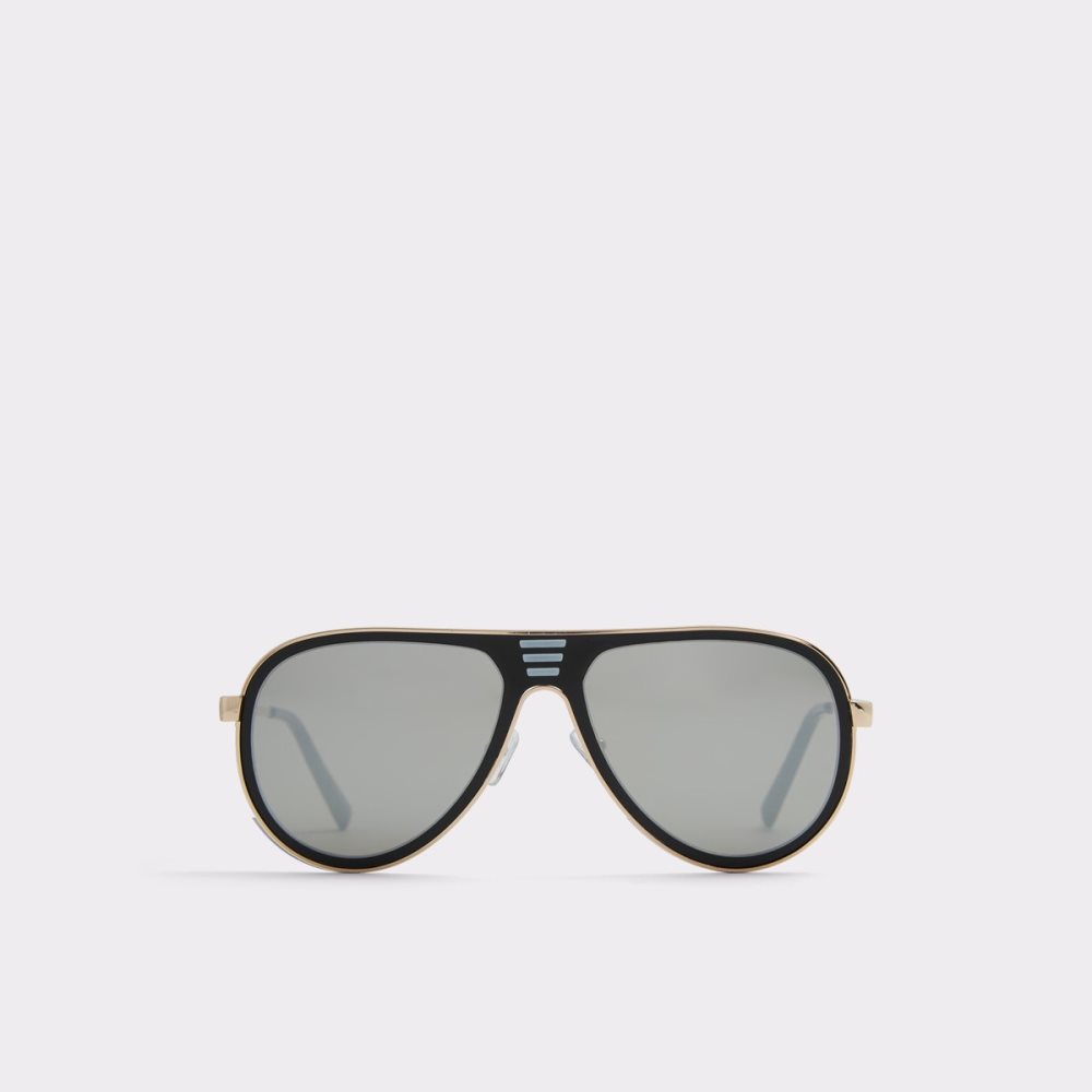 Black Aldo Barnish Aviator Sunglasses | 43LGBKTJN